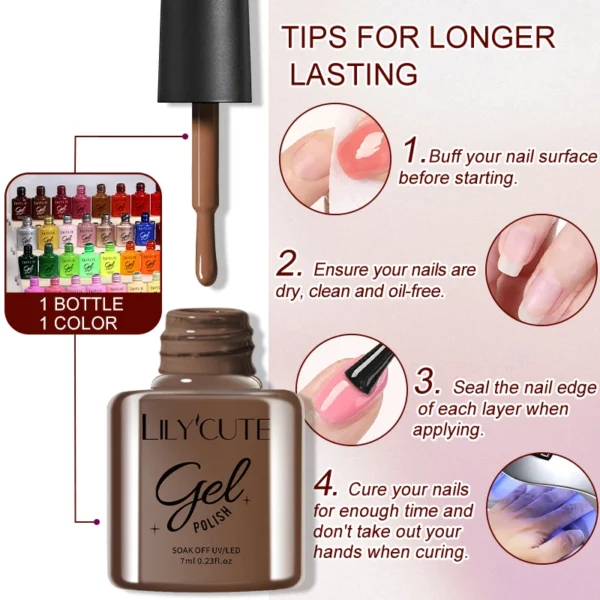Nail Kits: 6Pcs Autumn Gel Nail Polish Set - Image 6