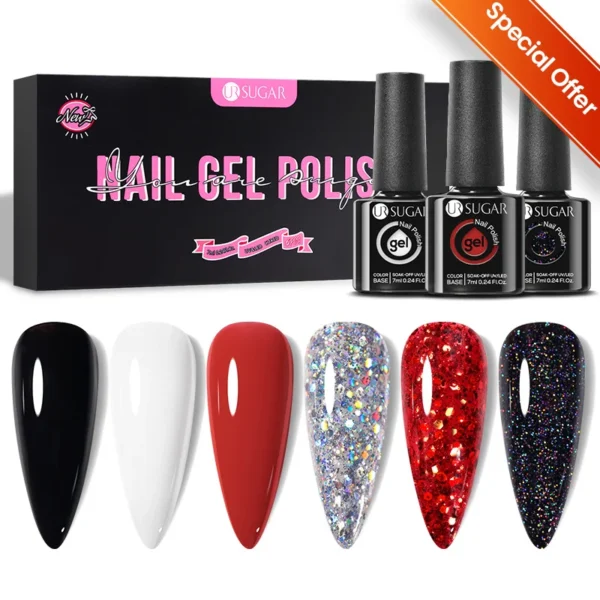 Nail Kits UR SUGAR Gel Polish Set - 6pcs Jelly Colors - Image 5
