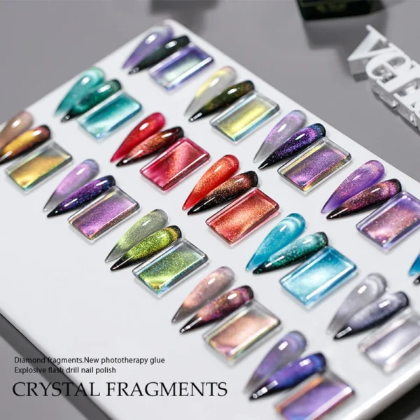 Nail Kits: 15 Colors Aurora Cat Eye Magnetic Gel - Image 4