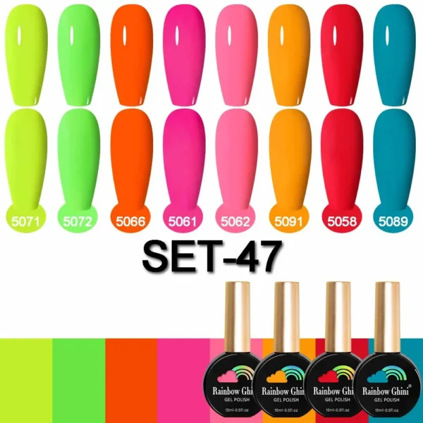 Nail Kits Glitter Gel - Nude Colorful UV LED Polish - Image 2