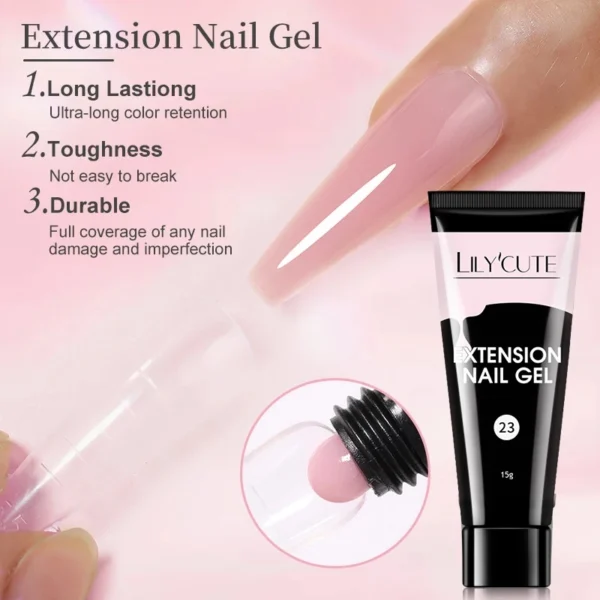 Nail Kits: 15ml Quick Extension Gel with UV Lamp - Image 5