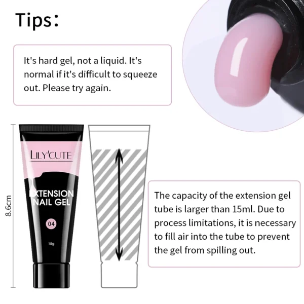 Nail Kits - 15ml Extension Gel, UV Hard Gel Set - Image 5
