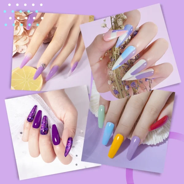 Nail Kits Neon Gel Polish Soak Off Base Top Coat - Image 5