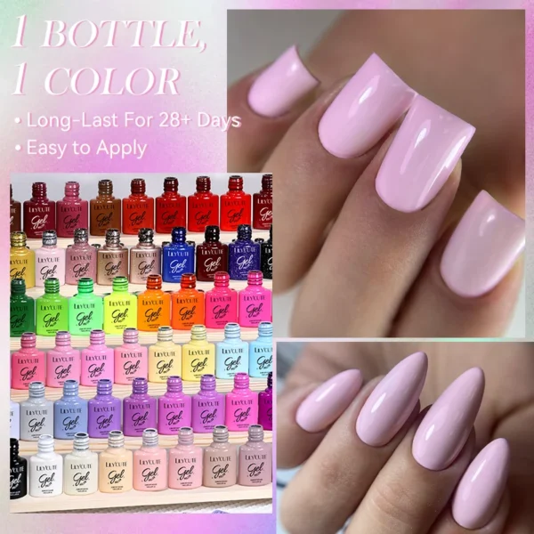 Nail Kits Autumn Winter Gel Polish Rose Red Nude Pink - Image 5