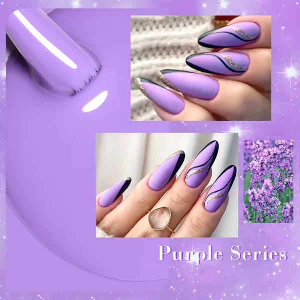 Nail Kits with 10Pcs Gel Polish Set and Glitter Colors - Image 3
