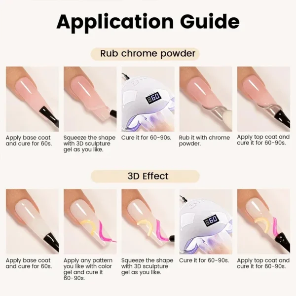Nail Kits: 15ML Clear 3D Sculpture Gel for Nails - Image 6