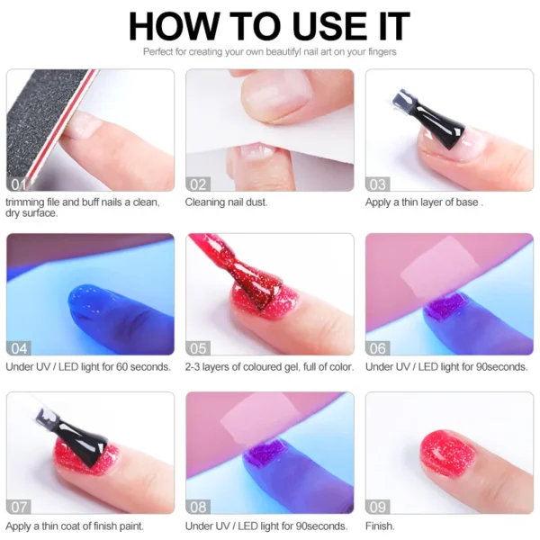 Nail Kits Extension Gel - Semi-Permanent UV Tools - Image 6