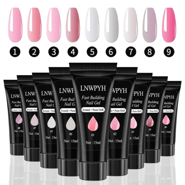 Nail Kits Poly Gel Varnish Set with Nail Lamp - Image 4