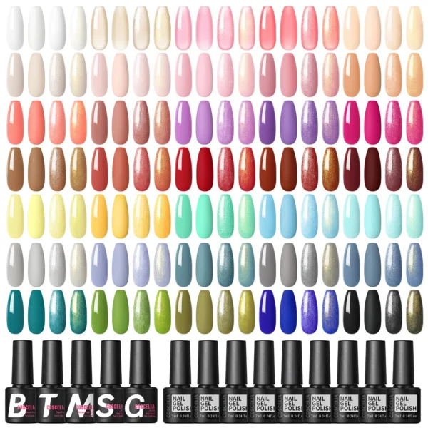 Nail Kits 35 Colors Gel Polish Set With Base Coat - Image 2