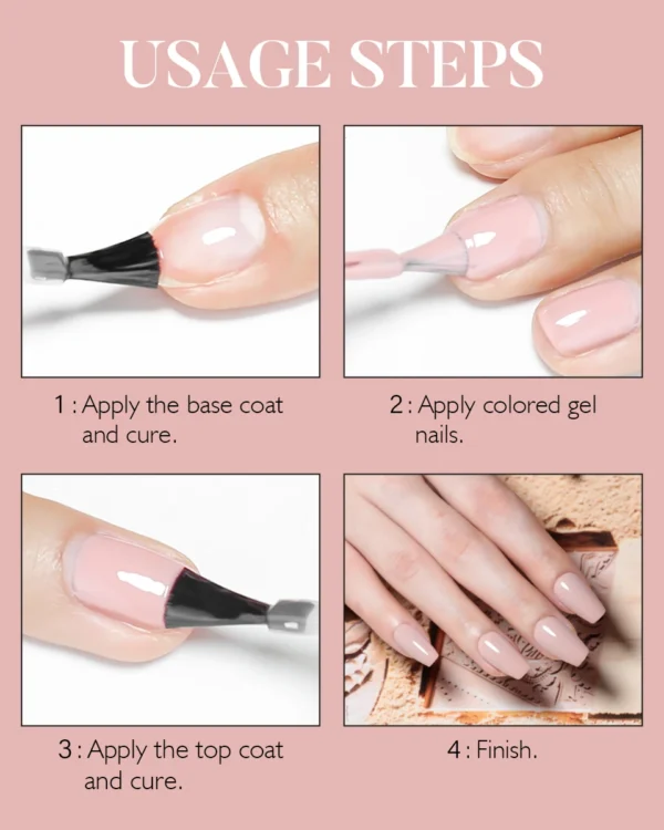 Nail Kits Glitter Gel - Nude Colorful UV LED Polish - Image 3