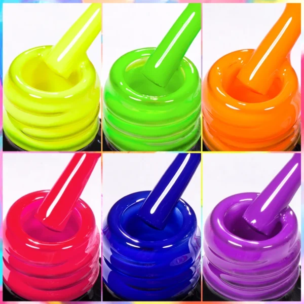 Nail Kits 12pcs Fluorescent Macaron UV Gel Polish Set - Image 2