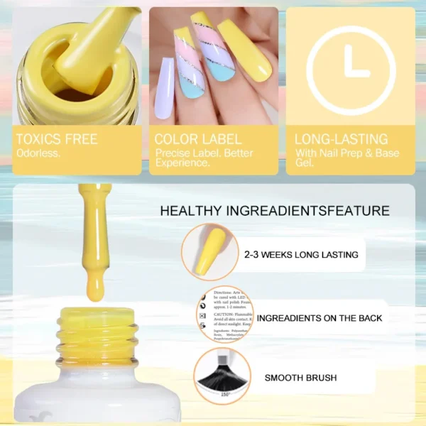 Nail Kits 180 Colors Semi Permanent Gel Polish Set - Image 2