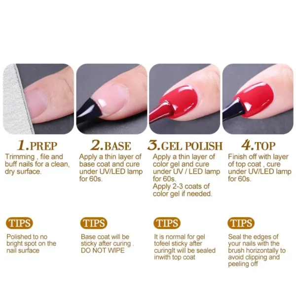 Nail Kits 72 Colors Gel Polish Soak Off UV LED - Image 5