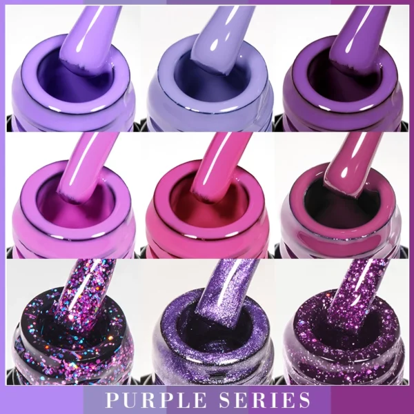 Nail Kits with 10Pcs Gel Polish Set and Glitter Colors - Image 6