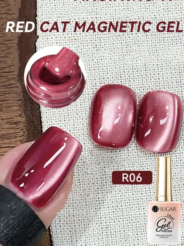 Nail Kits Magnetic Red Brown Gel Polish