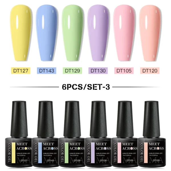 Nail Kits Macaron Gel Polish Glitter UV - Image 2