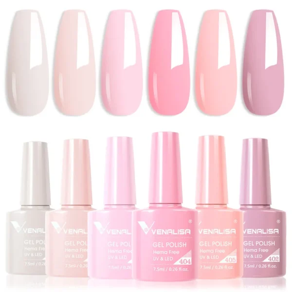 Nail Kits Jelly Pink Gel Polish Set - HEMA Free - Image 5