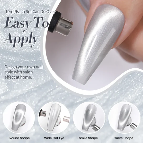 Nail Kits Cat Magnetic Moonlight Gel 10ml Soak Off - Image 4