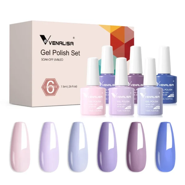 Nail Kits HEMA-Free Gel - Nude Pink Manicure Set - Image 2