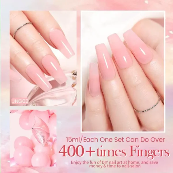 Nail Kits Jelly Nude Gel Polish 15ml, Soak Off UV - Image 5