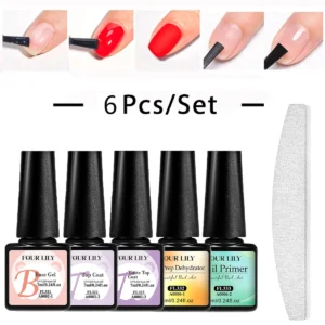 Nail Kits with 6Pcs Complete Care Set for Gel Nails