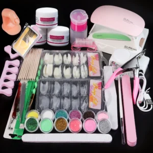 Nail Kits: Acrylic Powder, Liquid & Carving Tools