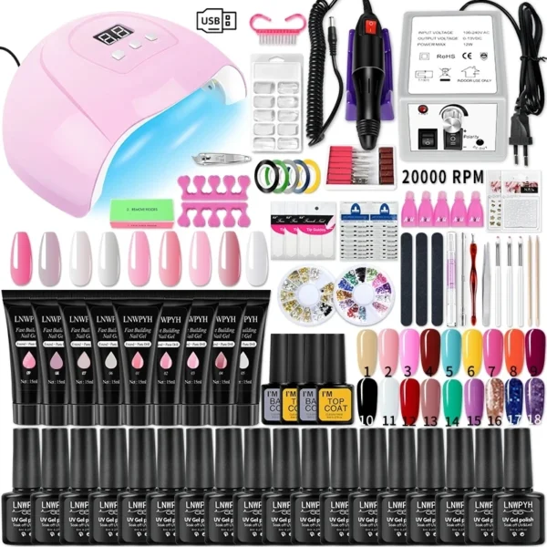 Nail Kits Acrylic Nails Set with UV LED Lamp Dryer - Image 2