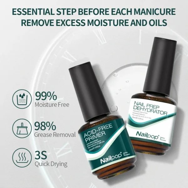 Nail Kits Dehydrator Primer Acid Free Natural Prep - Image 5