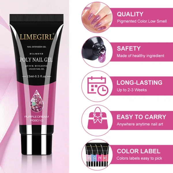 Nail Kits Poly Gel Set - Acrylic Extension DIY Novice - Image 2