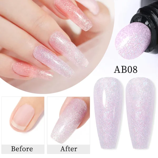 Nail Kits: 30ml Glitter Acrylic Gel Extension Polish - Image 3