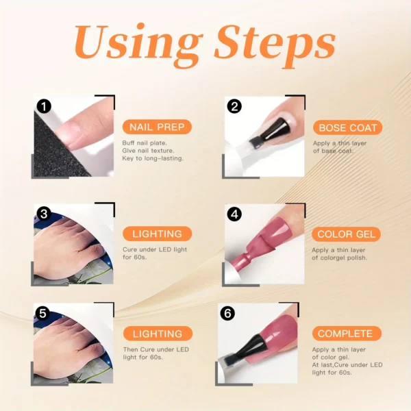 Nail Kits: 6pcs Cat Eye Gel Polish Set - Image 2