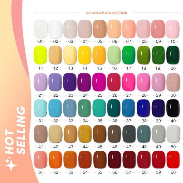 Nail Kits, 15ml Gel Polish in Neon & Pastel Colors - Image 2