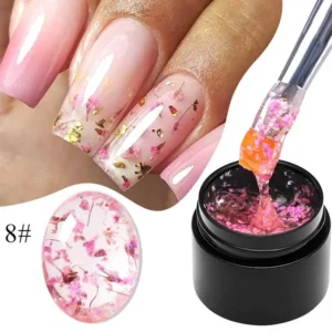 Nail kits 5ml Floral Gel Polish with Dried Flowers