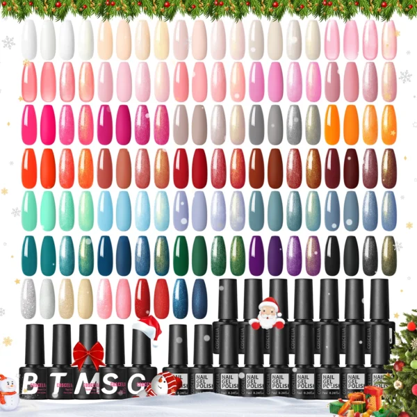 Nail Kits 35 Colors Gel Polish Set With Base Coat