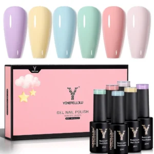 Nail Kits Pastel Gel Polish Set - 6 Colors