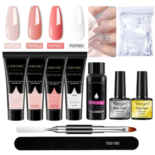 Nail Kits Poly Gel Set - Acrylic Extension DIY Novice