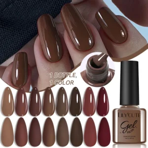 Nail Kits Autumn Red Brown Gel Polish, 7ml, Soak Off