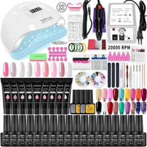Nail Kits Acrylic Nails Set with UV LED Lamp Dryer