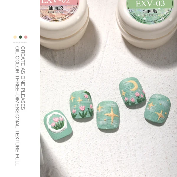 Nail Kits: 12PCS No Wipe Oil Painting Gel Set - Image 2