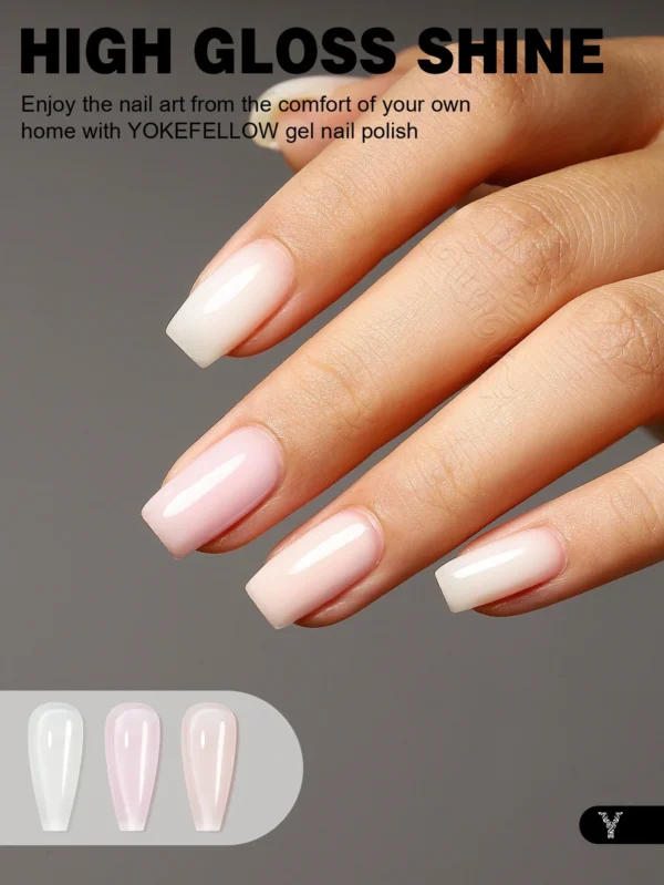 Nail Kits 6pcs Jelly Nude UV Gel Polish Set - Image 3