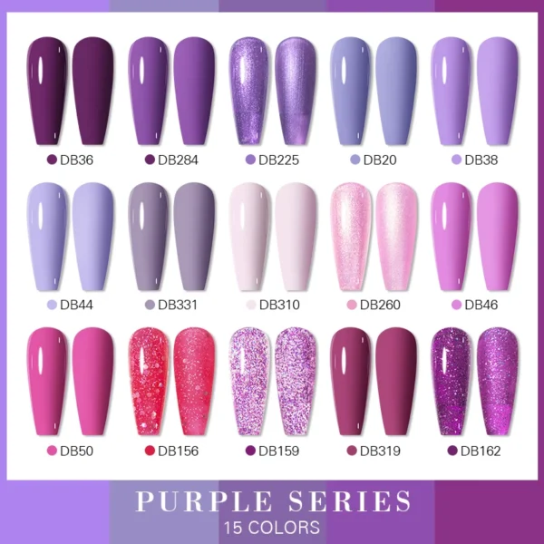 Nail Kits with 10Pcs Gel Polish Set and Glitter Colors - Image 2