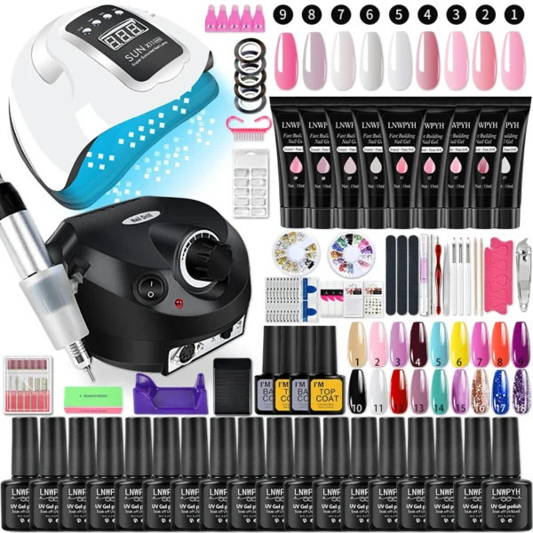 Nail Kits Gel Polish Set with UV Lamp Dryer