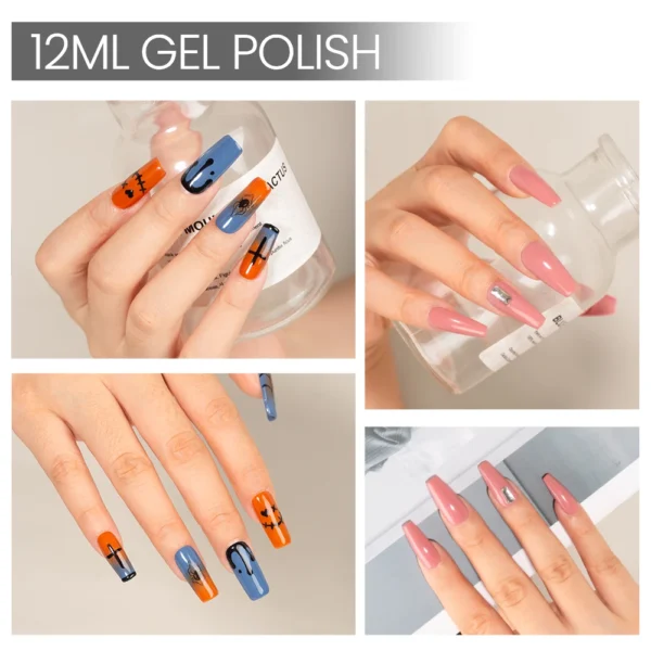 Nail Kits Full Coverage Base Top Coat Soak Off Gel - Image 5