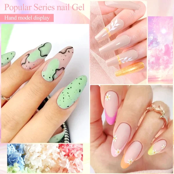Nail Kits Macaron Gel Polish Glitter UV - Image 3