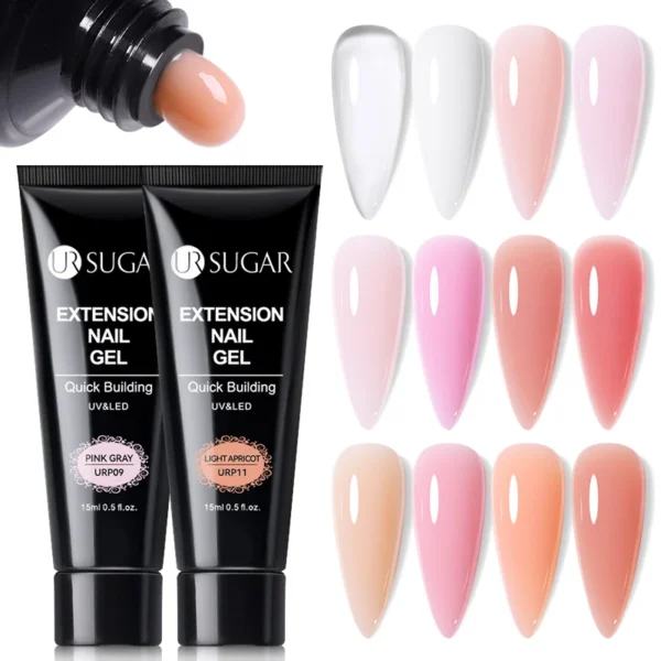 Nail Kits Extension Gel 15ml Base Top UV LED - Image 4