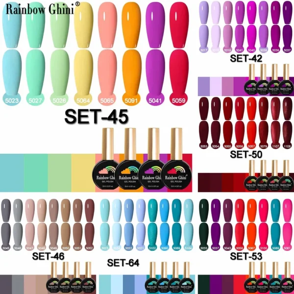 Nail Kits Glitter Gel - Nude Colorful UV LED Polish