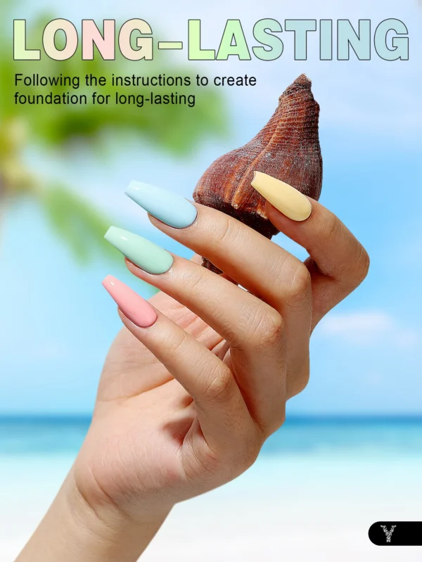 Nail Kits Pastel Gel Polish Set - 6 Colors - Image 4
