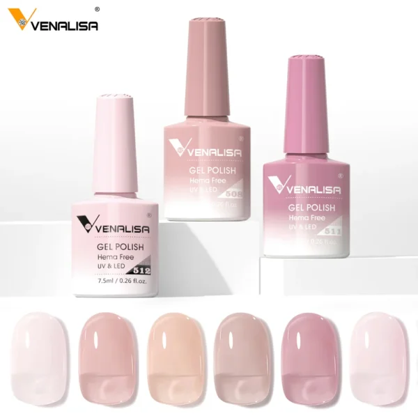 Nail Kits Jelly Pink Gel Polish Set - HEMA Free - Image 3