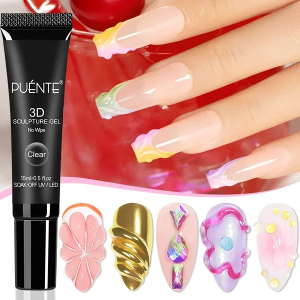 Nail Kits: 15ML Clear 3D Sculpture Gel for Nails - Image 2