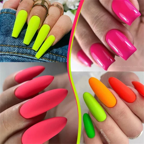 Nail Kits 12pcs Fluorescent Macaron UV Gel Polish Set - Image 4
